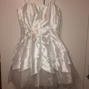 Iridescent White Pixie Dress -Off the Shoulder